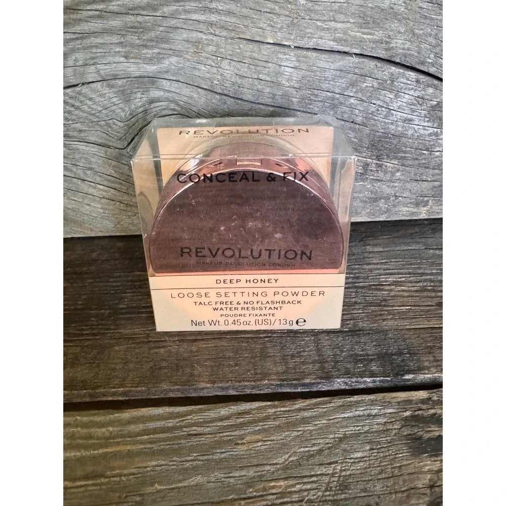Revolution Conceal & Fix Loose Setting Powder –‎ Deep Honey – MSRP = $16